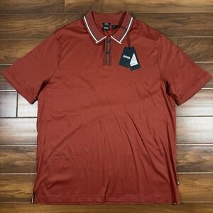 Hugo Boss Men's Size‎ 2XT Rust Brown Phillipson Polo Shirt Logo